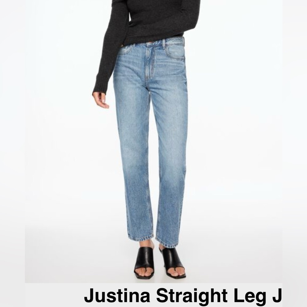 NWT Dynamite Straight Leg Jeans size 4/27 mid-wash blue